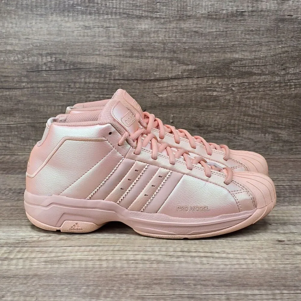 Adidas Pro Model 2G Men's Size 7 Women's Sz 8 Glow Pink Basketball Shoes EH1951